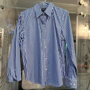 Chaps, button-down, blue & white stripe